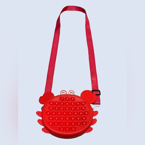 Pop It Purse- Red Crab for Women’s/Girls, Fidget Crossbody Bag- NWOT - Picture 4 of 7